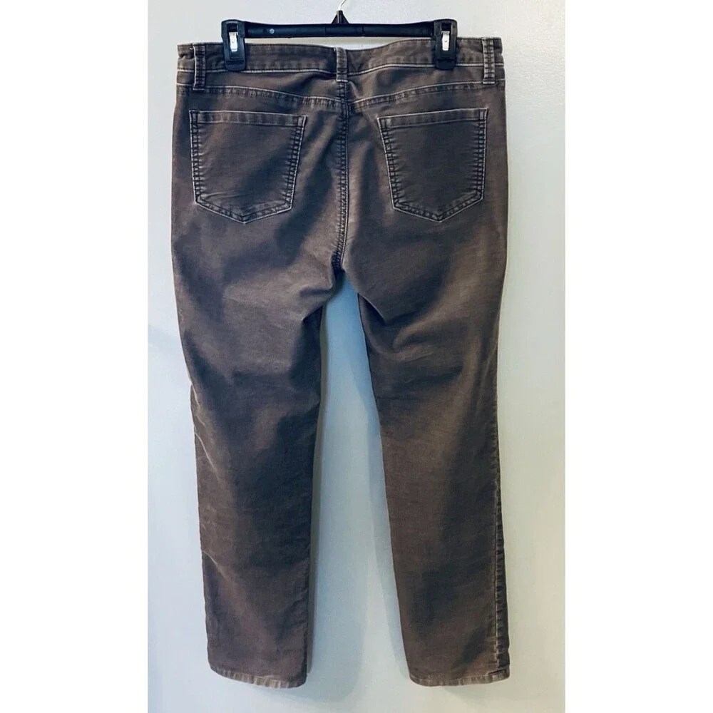 Ann Taylor Loft Womens Gray Corduroy Pants Size 10 With Pockets - Picture 6 of 7